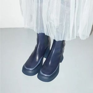 Miista Analu Navy Ankle Boots